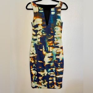 Used once! Karen Millen panelled abstract print dress in excellent conditions!